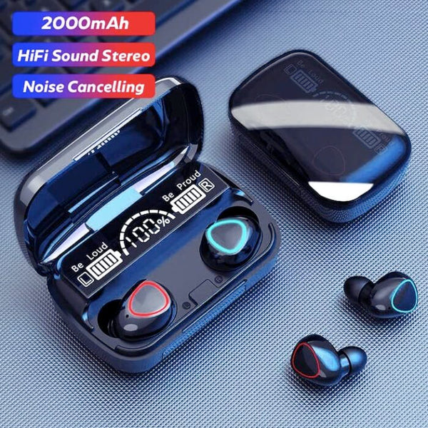 M10 TWS Wireless Earbuds with Charging Power Bank & LED Display 3D Touch Bluetooth Headset newest